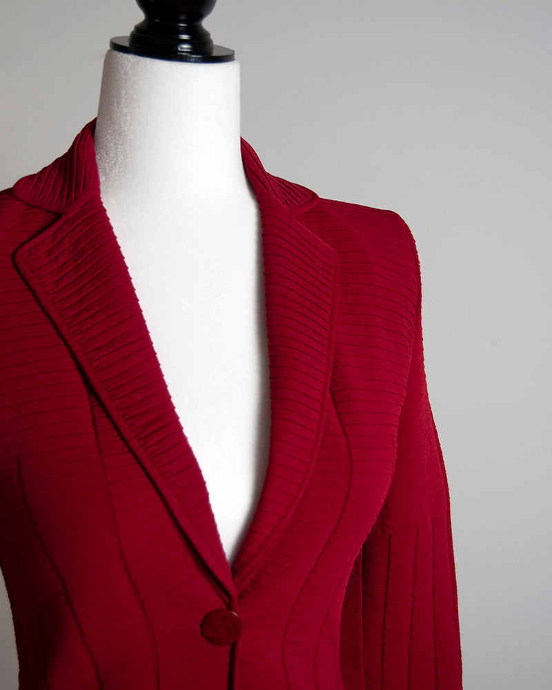 Armani texture red blazer