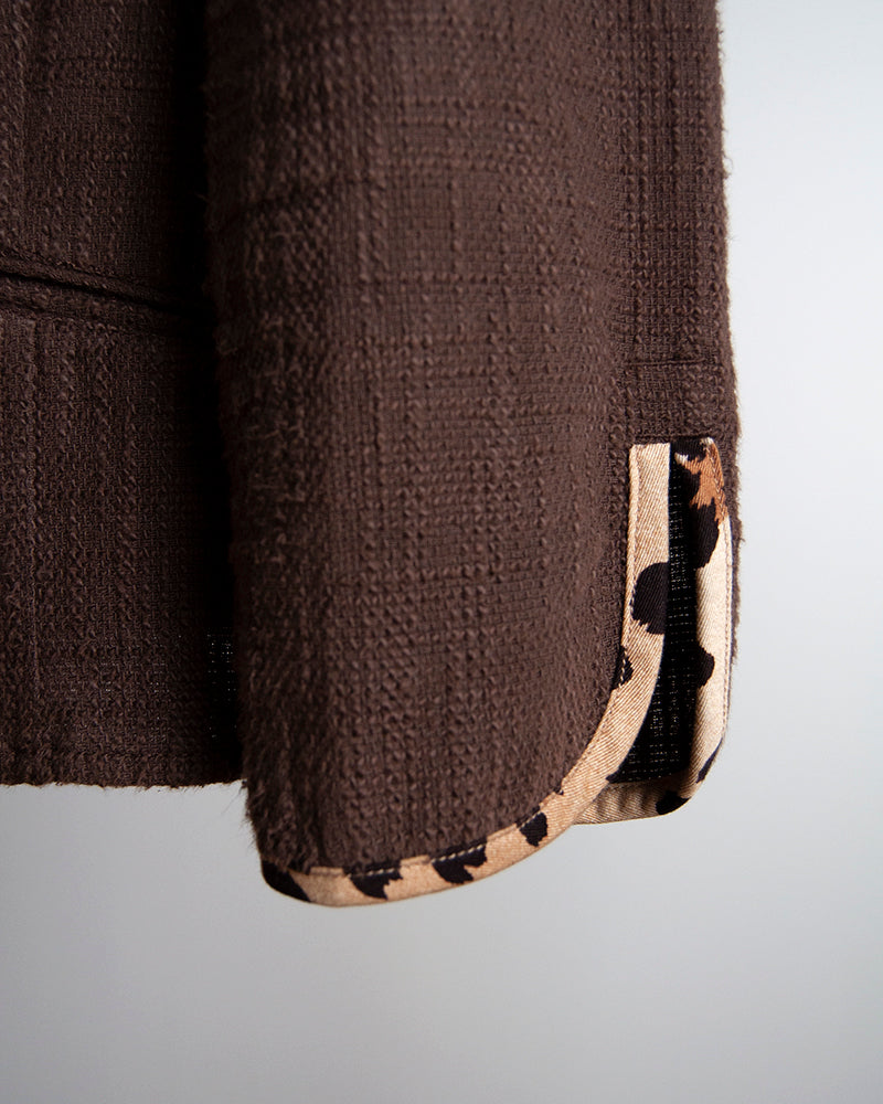 Moschino brown rustic blazer