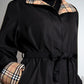 Some Things Never Fade designer vintage preloved Burberry Burberrys black waterproof trench coat raincoat check plaid