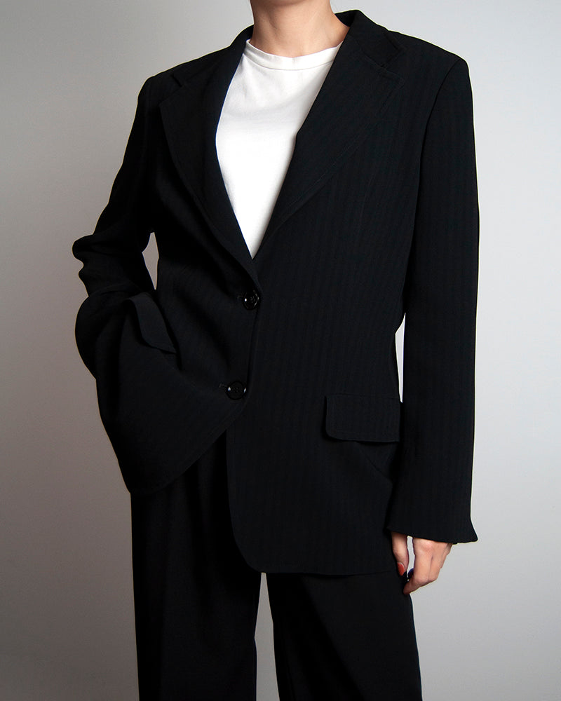 Some Things Never Fade designer vintage preloved MaxMara satin stripe womens blazer