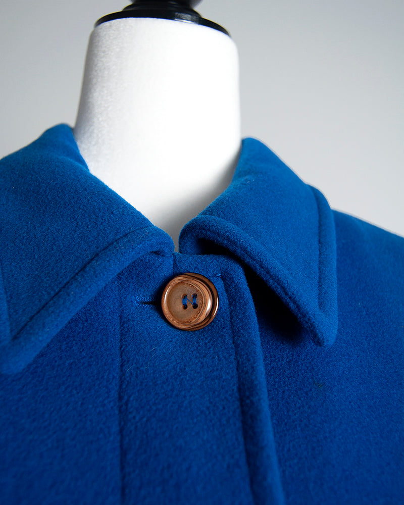 Some Things Never Fade designer vintage preloved MaxMara coat klein blue