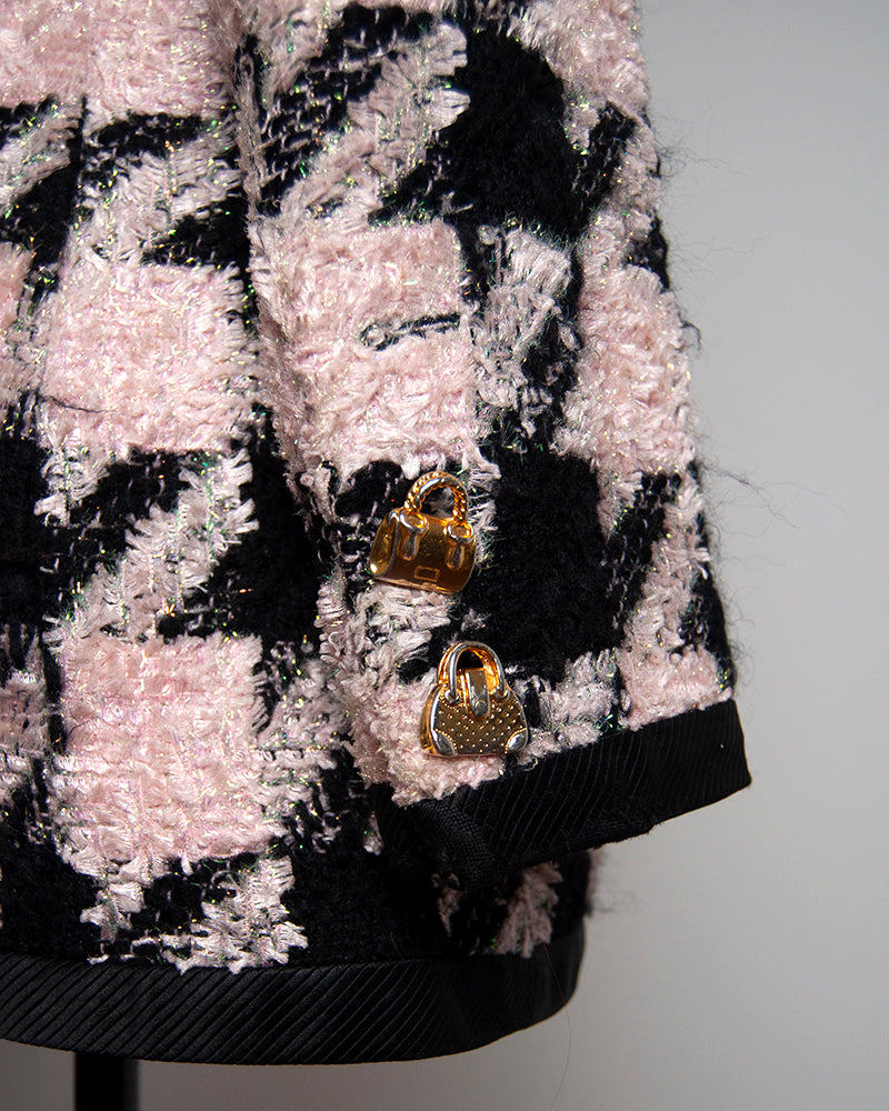 Escada tweed black and pink jacket