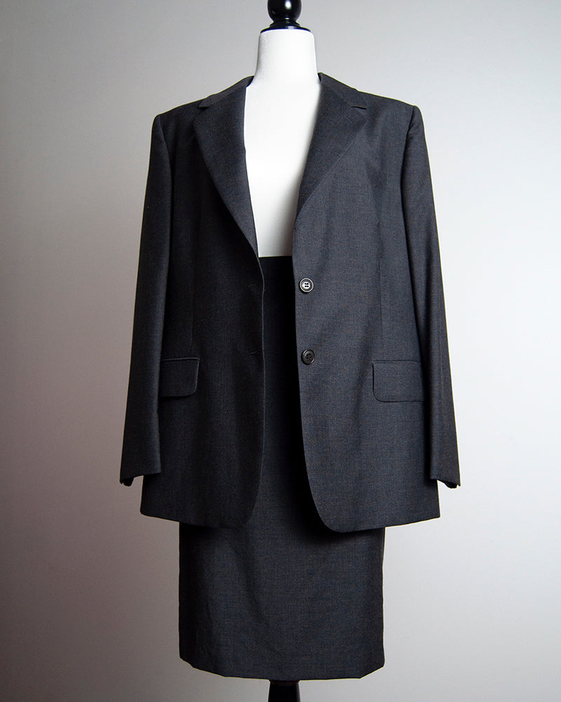 Burberry upcycled skirt suit