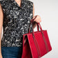 Burberry red tote bag