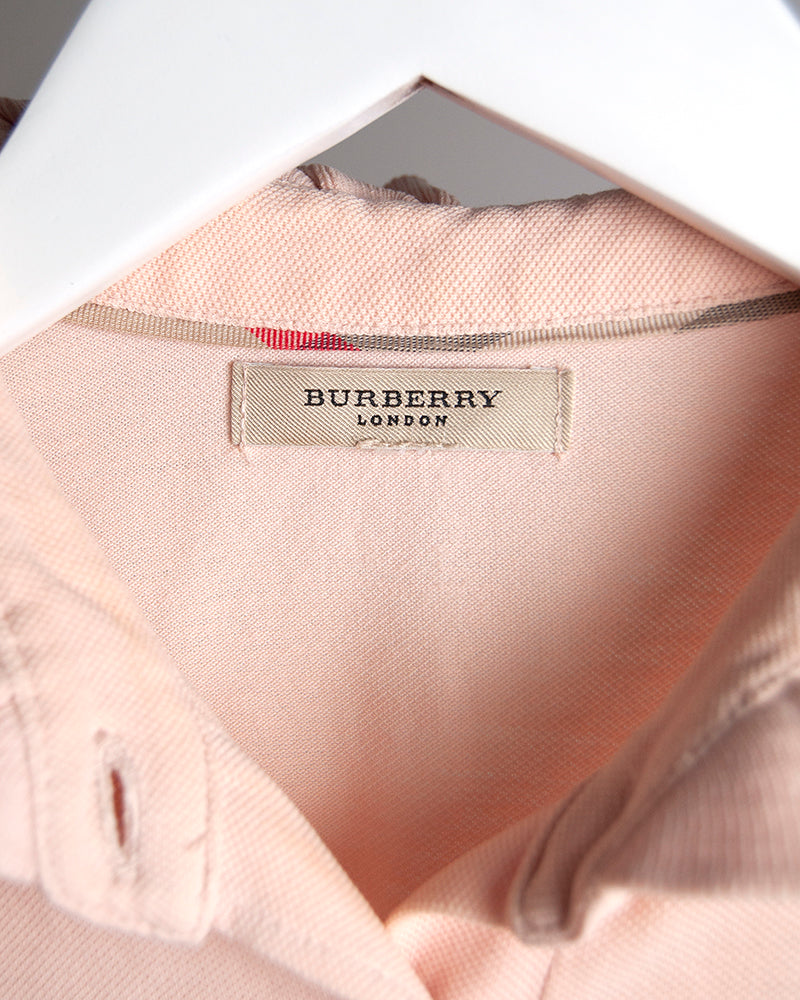 Burberry ruffle neck polo
