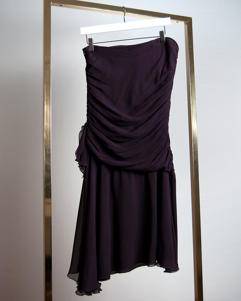 Armani strapless draped dress