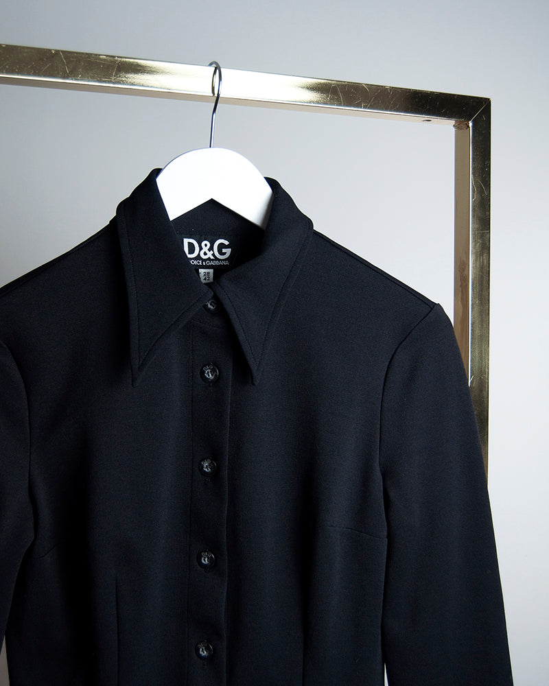Camisa negra elástica D&G